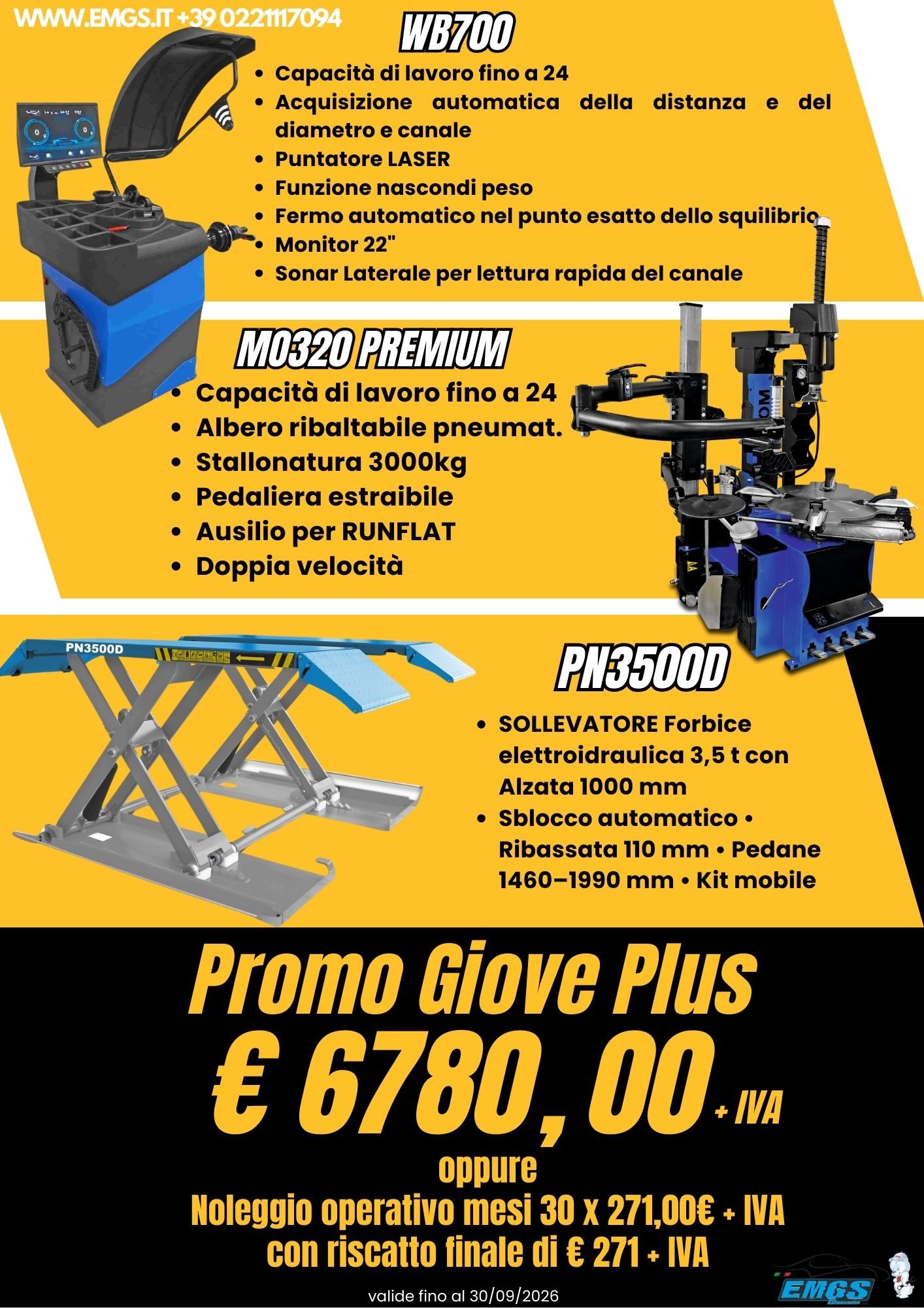 Promozione per la macchina AC Evo Dual a € 4.390, con dettagli sui modelli e prezzi.