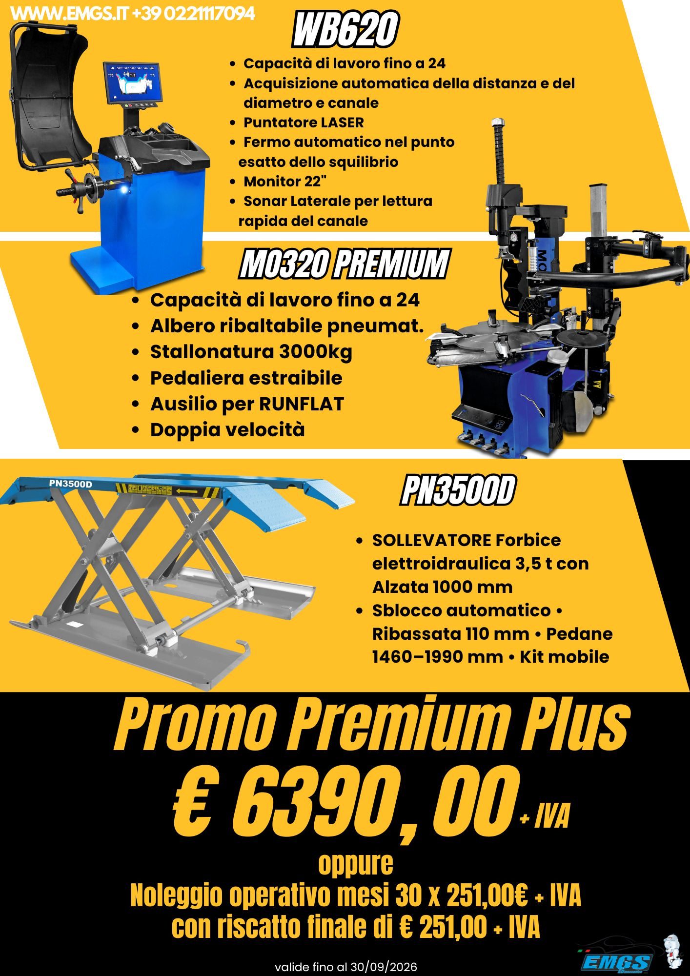 Promozione per la macchina AC Evo Dual a € 4.390, con dettagli sui modelli e prezzi.