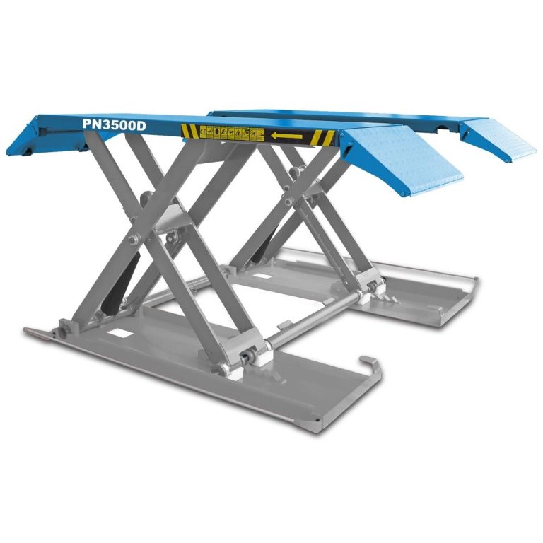 Sollevatore elettroidraulico 4 pistoni da 3 ton alzata max 1900mm modello ribassato 105mm. rampe estendibili