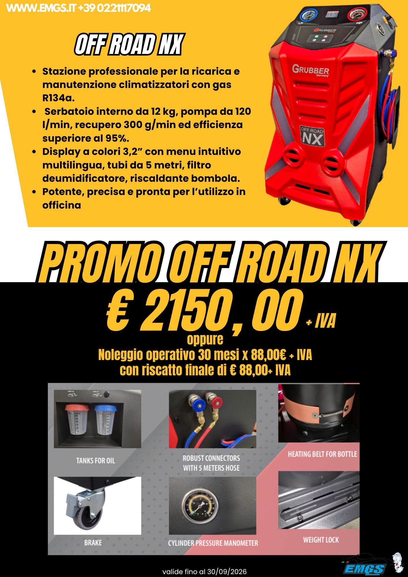 Promo sollevatore elettroidraulico 4 colonne portata 6400kg anche per assetto ruote con sollevatore integrato. Prezzo €8990,00+IVA