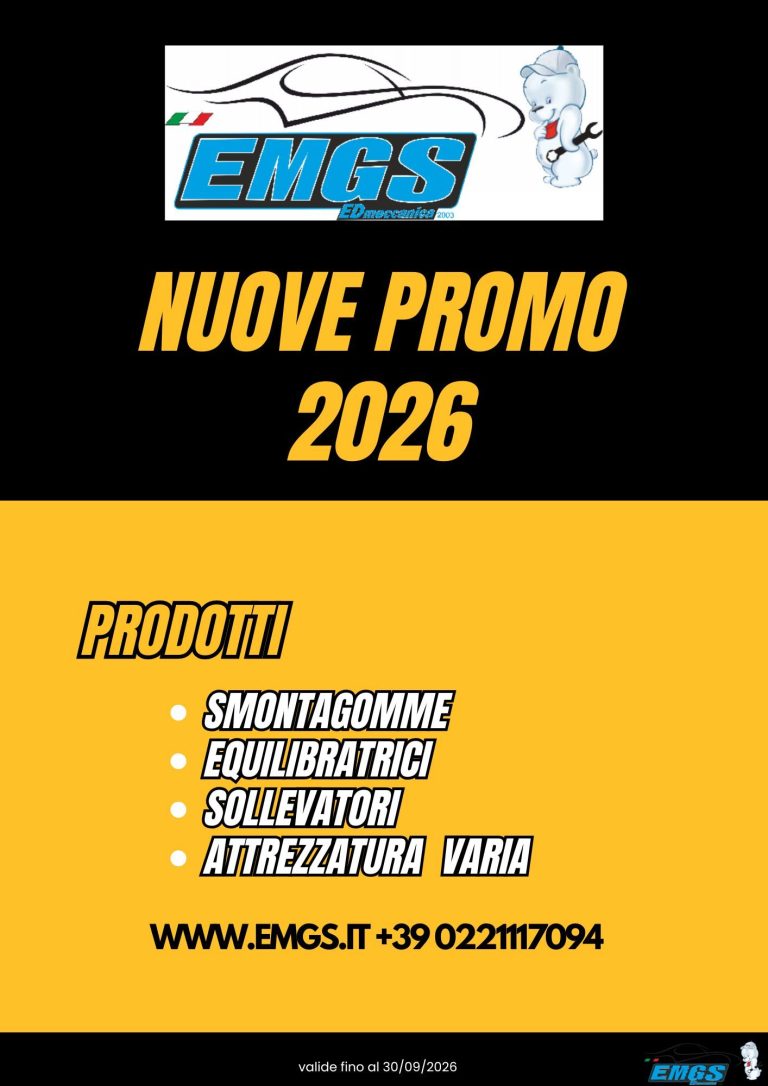 Promozioni 2025: prodotti per equilibratura e autofficina.