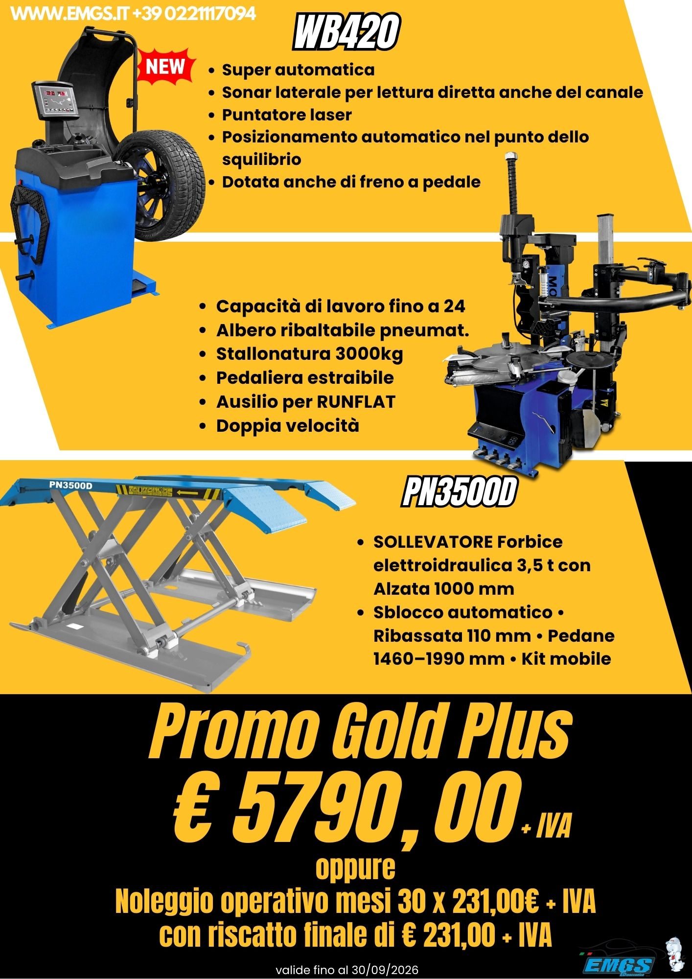 Promozione per la macchina AC Evo Dual a € 4.390, con dettagli sui modelli e prezzi.